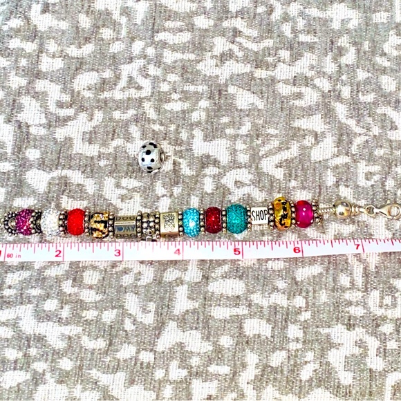 Sterling Silver Swarovski Chrystal charm bracelet - Picture 9 of 9